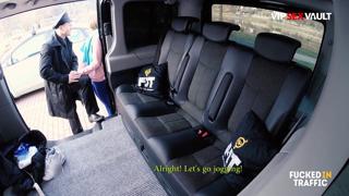 Hot cab driver screws Czech babe in traffic jam, pure carnal chaos unleashed
