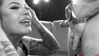 Meet tattooed tramp Sabien Demonia, ravaged by lust, begging for relentless cocksucking sessions