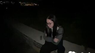 Park-fucked nerd girl gets ravaged