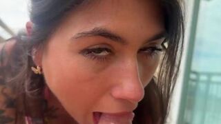 Tiny Stepsister's Outdoor cumshot Adventure