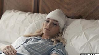 Busty blonde babe betrays bestie by having an affair with her BF (Jay Romero, Kenna James, Kayley Gunner)