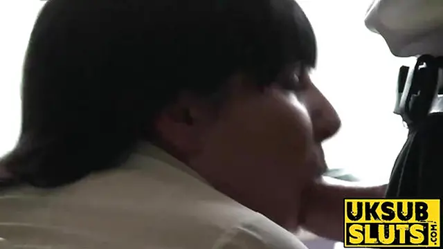 UKSubSluts com - Busty MILF′s massive tits and intense creampie on floor