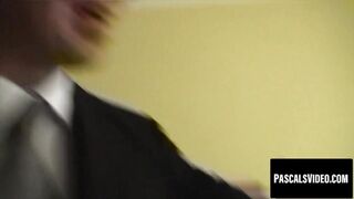 British blonde with large breasts enjoys an exciting spank session