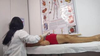 Nurse gets her first patient with a hard-on!