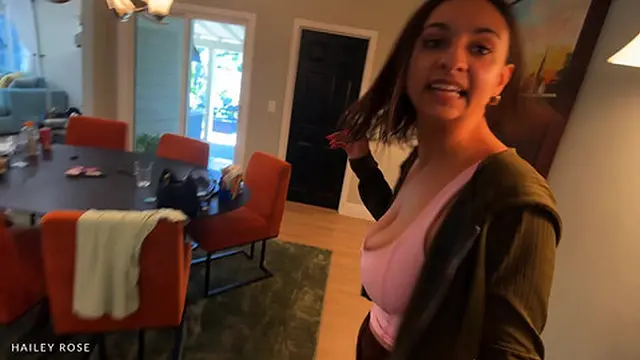 Busty college girl gets fucked in a dark alley