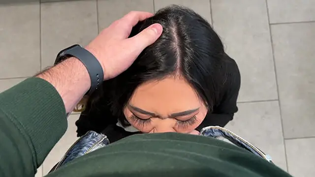 East Asian Milf Sucks Hard At Retail Store