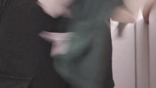 SQUINTING in an AIRPLANE Toilet for the 1st Time - Mile High MASTURBATION