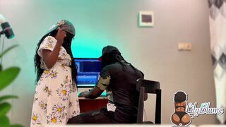 Fucking my best friend's thick ass wife while using his computer to make beats