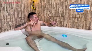 Latina MILF Kylei Eliish rides her boyfriend’s friend after catching him naked in her jacuzzi and gi
