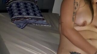 Hot girl masturbates and makes delicious video for her stepdad