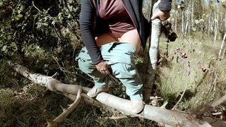 I need to piss during a long hike in the woods —  after I finished I noticed a man watching me
