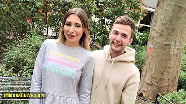 Teen with big natural tits gets off on hunk′s frat pledge in immoral  4K