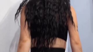 Hot cheerleader seduces with bare skin