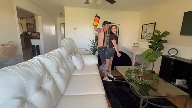 My roomate’s ex boyfriend shows up as a stripper to have makeup sex and fucks me instead