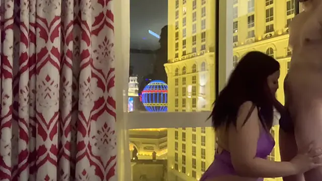 Vegas Throat goat swallows cum for sugar hunk