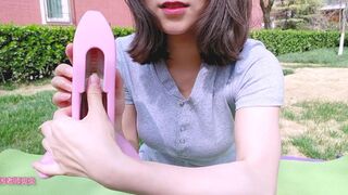 Testing a pelvic floor muscle training equipment 紧致美尻 污老师炎炎