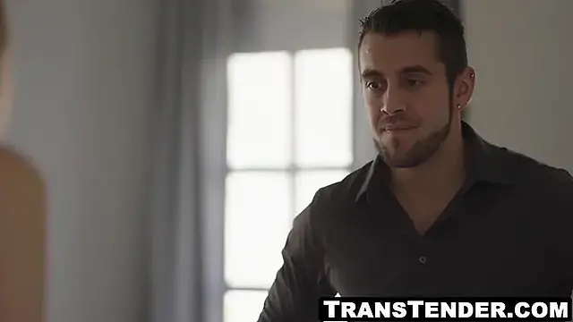 Dante drills Crystal's tight trans hole with his huge cock