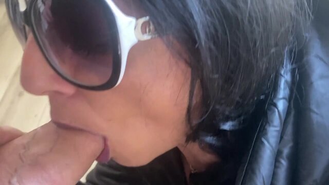 MILFy Calla gives a sloppy fellatio in her Latin homemade porno