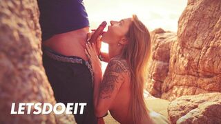Slutty Blonde Bimbo Gets Her Pink Slipped Sucked and Fingered Raw