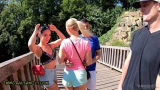 Juicy Teen Blonde Jenny Rides Cock🌭 Like Train in Public Orgy, Fucks Hard