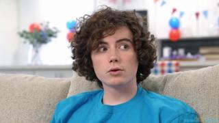 Raw redhead mom ravages her teen stepson on the couch