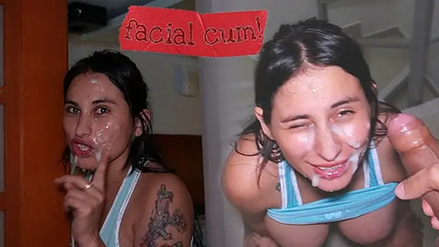 Face-fucking on building stairways &mdash;  your cum on my face