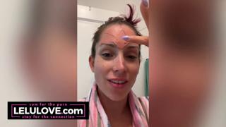  Busty beauty experiments with facial masks in a storm, more backstage - Lelu Love