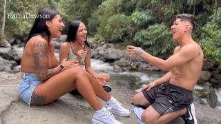 In a steamy public river, I get pounded by Mariana's lover