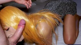 Thick-titted Thai tart gets face-fucked hard, then rode rough with her big cock🌭-loving boyfriend's massive member.