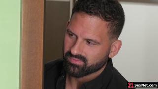 Tiny blonde goddess doubles with two plumber's huge rods (Candee Licious, Lorenzo Viota)